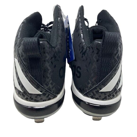 Adidas Power Alley 4 Mid Metal Baseball Cleats 12 US mens q16575 Black white main image 10